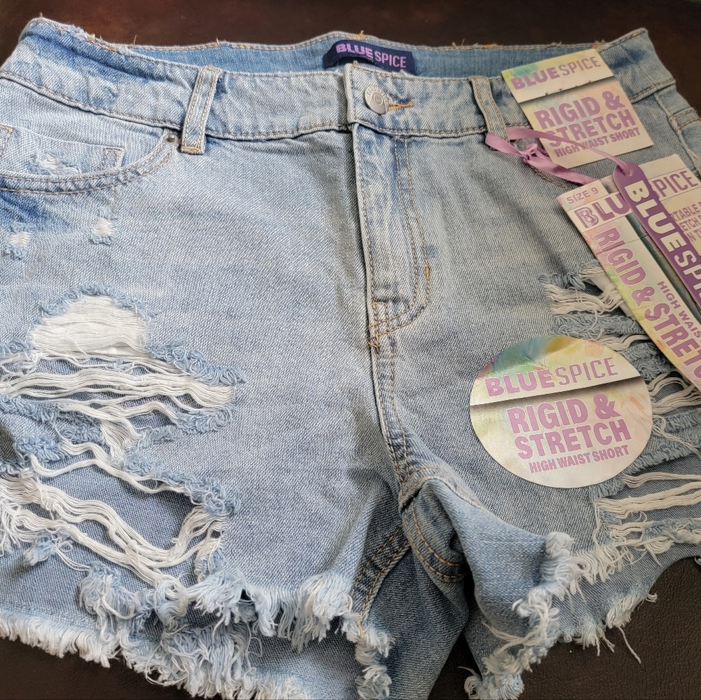 New Blue Spice high waist shorts 9